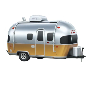 Airstream cartoon character in the mountains sticker