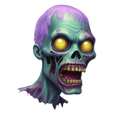 Holographic oilslick zombie sticker