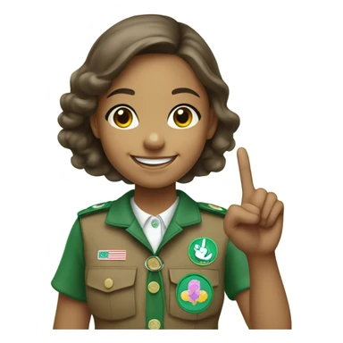 Peace out Girl Scout sticker