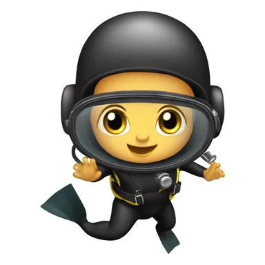 Baby scuba diving sticker