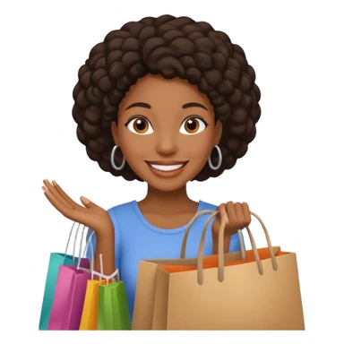 Market Shopper black woman sticker
