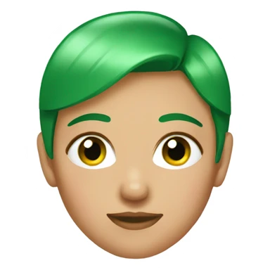 green eyes red short haired female sticker