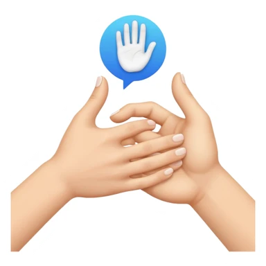two white hands in a secret handshake sticker