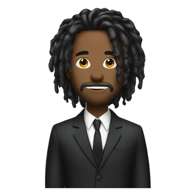 black wick with suit and locs sticker