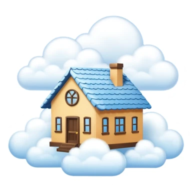 house made of clouds material  sticker
