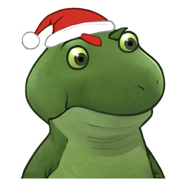 Dinosaurio gorro navideño  sticker