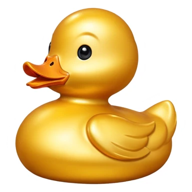 Golden rubber duck sticker
