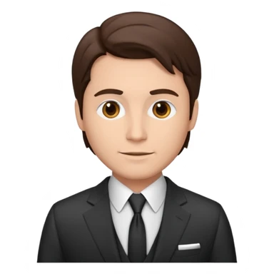 Male brunette movie producer  sticker