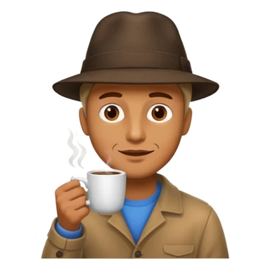 hot coffee guy sticker