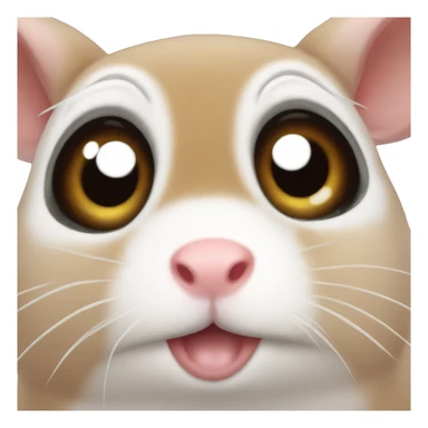 Crying hamster huge eyes sticker