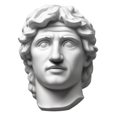 Alexander great marble bust sculpture sticker
