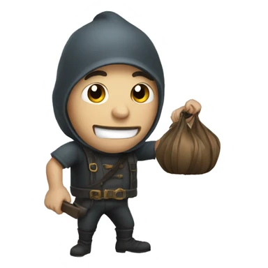 Thief with balacones sticker