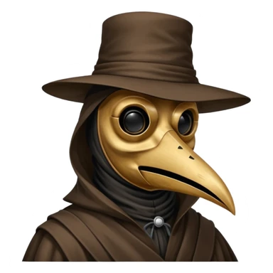 masked person venice plague sticker