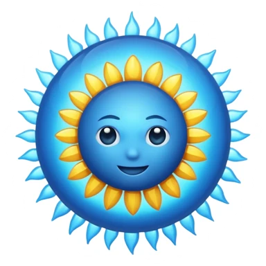 blue sun sticker