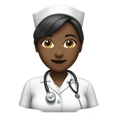 Nurse taking a selfie sticker