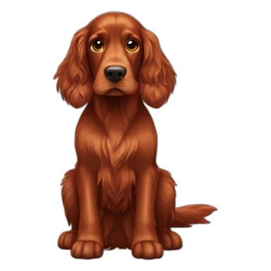 Dog irish setter full body sticker