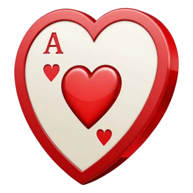 ace of heart poker card sticker
