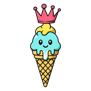 Ice cream king  sticker