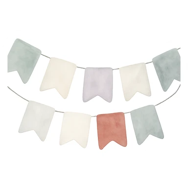 bandeirinhas de São João, aquarela, cores suaves, efeito pintado à mão sticker