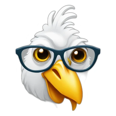 Un gallo con gli occhiali scuri sticker