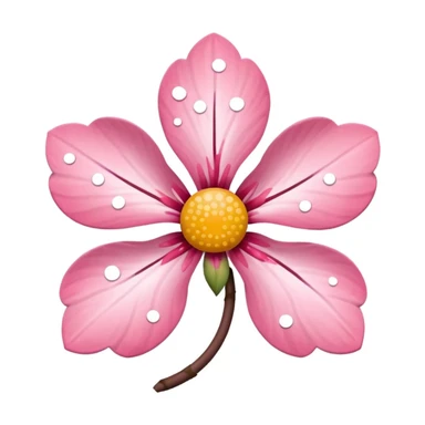 sakura flower with polka dot pattern sticker