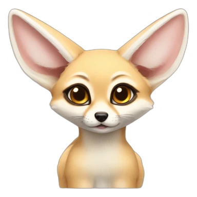Blushing fennec sticker
