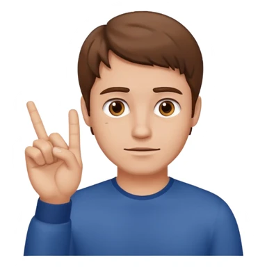 
a man making a negative gesture with his hand sticker