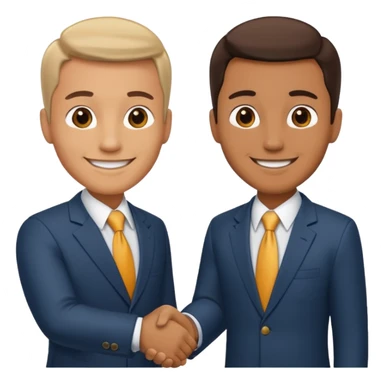 Two businessmen shaking hands sticker