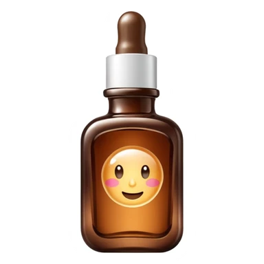 Organic cosmetic in a brown cristal bottle sticker