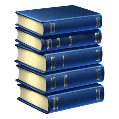 3 neon dark blue books sticker