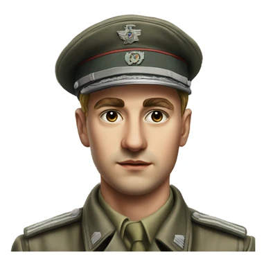 guy 28 years old german military 1940 photorealistic serious sticker