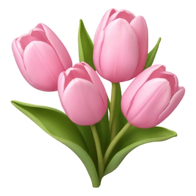 light pink tulip bouqet sticker