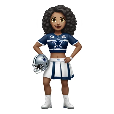 Hispanic Dallas cowboys cheerleader  sticker