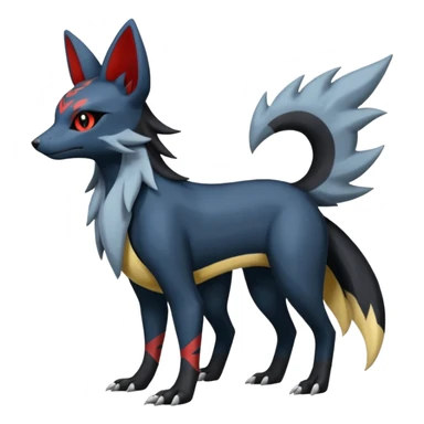 Salandit-Zorua-Nargacuga-Umbreon-Silvally-fusion (full body) sticker