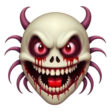 Scary exe sewerslvt monster scp with long teeth blood (no face)!!! glitch eyes glitch mouth  sticker