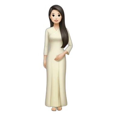 vietnamese-ao-dai-brunette sticker
