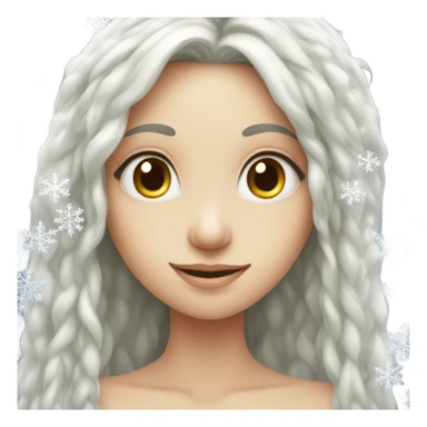 Snowflake, fairy, girl, long hair sticker