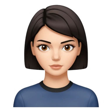 Kendall Jenner emoji wuth short haircut sticker