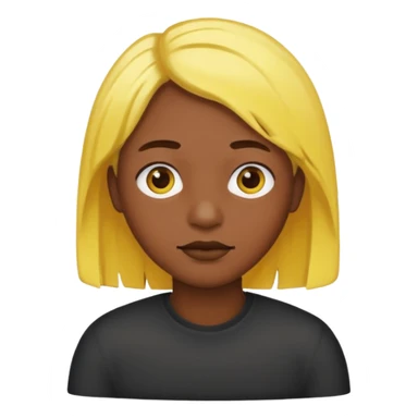 poor black person with yellow hair sticker