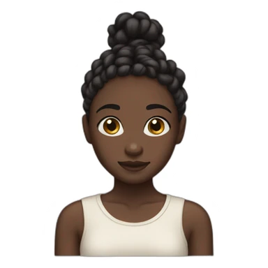 Dark skinned girl with little braids sticker