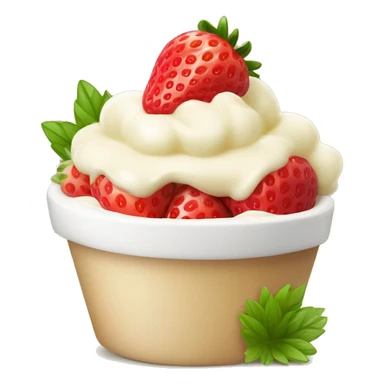 Fresas con crema blanca  sticker