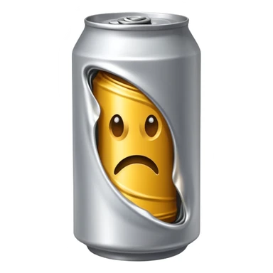 twisted crushed beer can sticker