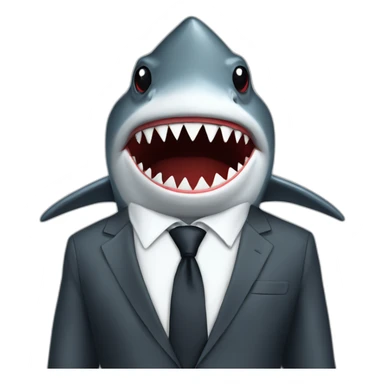 shark-business-suit-tie sticker