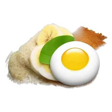 nasi lemak on banana leaf sticker