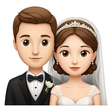 Bride and groom sticker