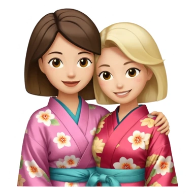 Mujer 👘 👩‍❤️‍💋‍👩 sticker