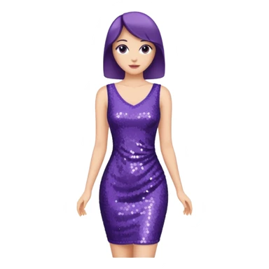 purple sequin dress sticker