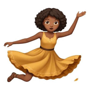 Black girl Falling to the floor sticker