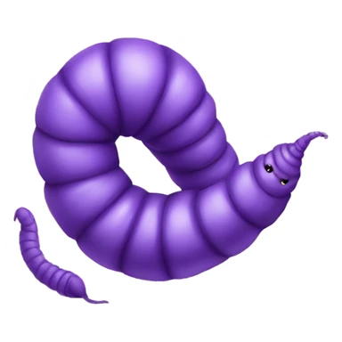 purple worm sticker