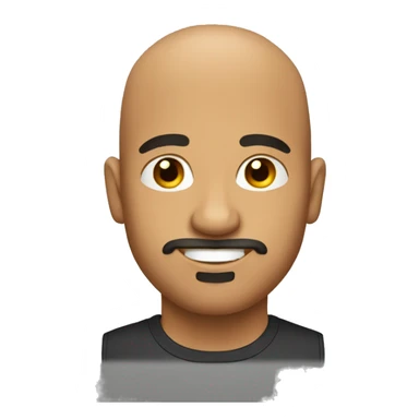 Bald Latino man with goatee sticker